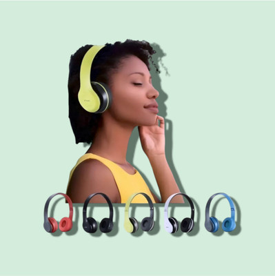 GDS Wireless Stereo Bluetooth Headphones, Foldable, Ultra‑Rich Bass_GK Bluetooth & Wired(Black, On the Ear)