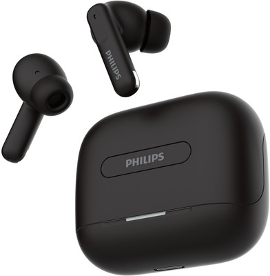 PHILIPS TAT1050BK Earbuds with ANC/ENC, 50H Playtime, 13mm Drivers, IPX5 Proof, BT v5.3 Bluetooth(Deep Black, True Wireless)