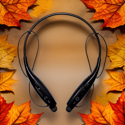 GUGGU Q32_HBS 730 Wireless Sport Neckband Bluetooth Headphones with Mic Bluetooth(Black, In the Ear)