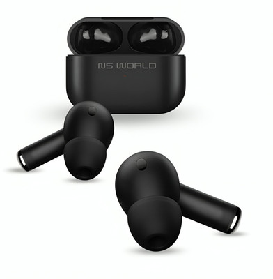 NS WORLD Zox In-Ear with Mic|Deep Bass|Touch Controls|15hr Playtime Bluetooth(Black, True Wireless)