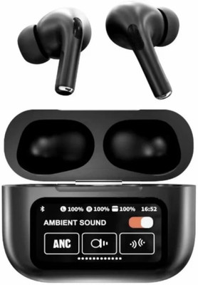 Sanvi Traders Display Earbuds Touchscreen with Advance feature ANC+ENC Bluetooth (Black) Bluetooth(Black, True Wireless) Sanvi Traders Display Earbuds Touchscreen with Advance feature ANC+ENC Bluetooth (Black) Bluetooth(Black, True Wireless)