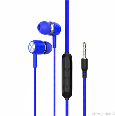 Zusix VX 01 - Smart Volume Balancing with 3.5mm Jack Wired Earphone Wired(Blue, In the Ear)