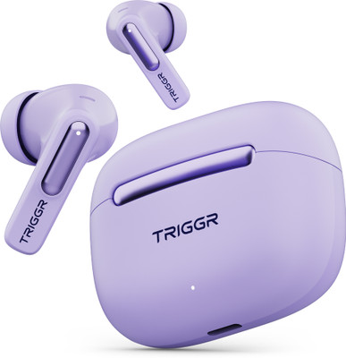 TRIGGR Arcus One 60H Battery, 4 Mic ENC, Dual Pairing, Rubber Grip, 13mm Drivers, v6.0 Bluetooth(Noble Violet, True Wireless)