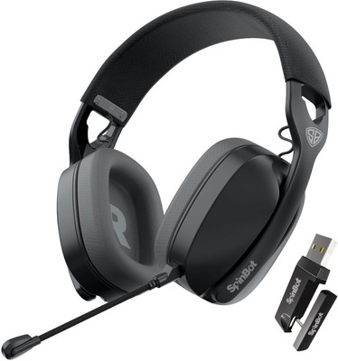SpinBot Ranger HX500 Tri-Mode Wireless Gaming Headphones | 28ms Low-Latency |2.4GHz & Bluetooth & Wired Gaming(Black, On the Ear)