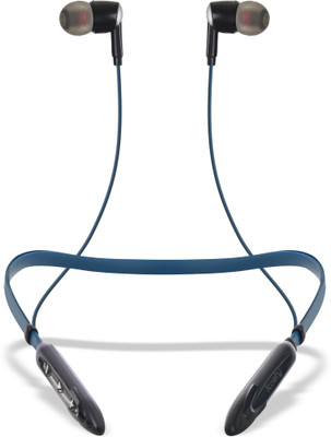 Koaty Deep Bass, Crystal Clear Sound & Long Battery Life Neckband Bluetooth(Blue, In the Ear)