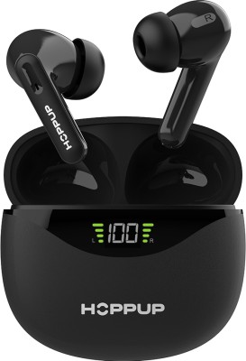 HOPPUP AirDoze D50 Earbuds with upto 50H Playtime, ENC, Gaming Mode & Made In India Bluetooth Headset(Black, True Wireless)