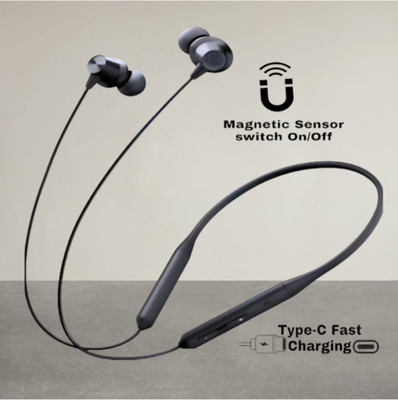 house of common Soundscape Wireless Neckband - Balanced Bass, High-Fidelity Audio_6G Bluetooth & Wired(Black, In the Ear)