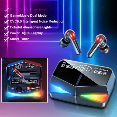 M28 TWS EARBUDS,2000MAH POWERBANK,45H PLAYBACK,PRO+CALLING,HI BASS, MN30 Bluetooth Headset