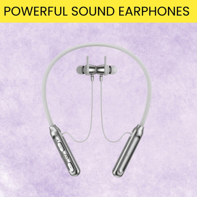 GUGGU Bt Hitz (Wireless Neckband) Hd Sound Quality & Magnetic On/Offwith VibrationQ386 Bluetooth(White, True Wireless)