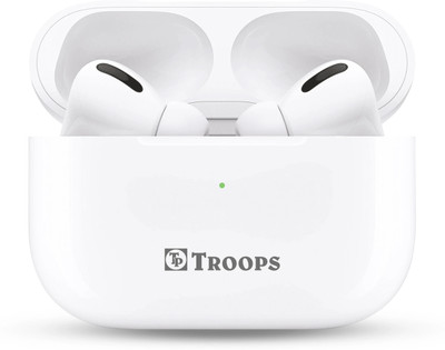 TP TROOPS TWS Wireless Bluetooth Ear buds, Inbuilt Mic, Earbuds with 45H Playtime Bluetooth(White, True Wireless)