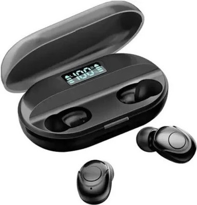 Clairbell T2_VP_06Earbuds 5.0 Wireless earphone CVC8.0 noise cancelling with power bank Bluetooth without Mic(Black, In the Ear)