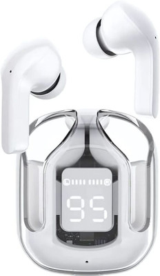 PODJAM Ultrapods TWS Bluetooth Earbuds with Touch Control and Cool Transparent Design Bluetooth(White, In the Ear)