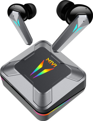 Mivi Commando X9 Earbuds, Dual RGB Lights, 35ms Low Latency Gaming, ENC, 72H Playtime Bluetooth Headset(Space Grey, True Wireless)