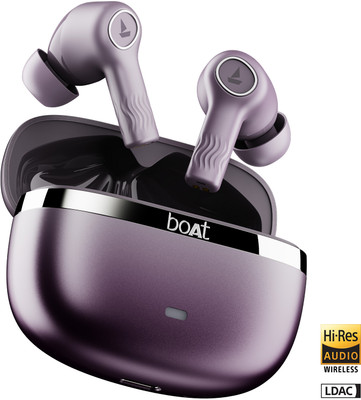 boAt Nirvana ION ANC Pro w/ Hi-Res Audio with LDAC, ANC, 120 HRS Playback, MultiPoint Bluetooth(Rose Quartz, True Wireless)