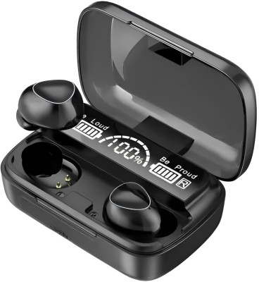 Seashot M10 EarBuds Wireless Bluetooth Portable Powerbank Charging LED Bluetooth(Black, True Wireless)