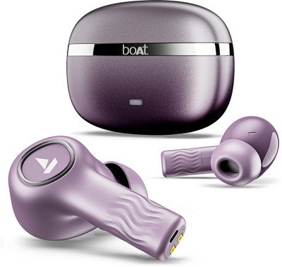 boAt Nirvana Ion 32dB Active Noise Cancellation, 120HRS, Bionic Mode, HIFI5 Bluetooth(Rose Quartz, True Wireless)