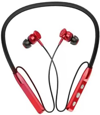 ROKAVO Nexa 35 Hours Standby Bluetooth Wireless Neckband headphones Earphone Bluetooth Headset(Red, In the Ear)