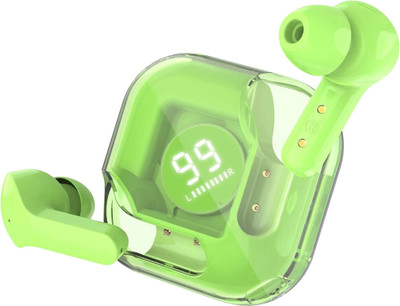 Caidea TW301 Blogger Upto 40H Playtime*,ENC,Dual Pairing Fast Charging Wireless Earbuds Bluetooth(Glass Green, In the Ear)
