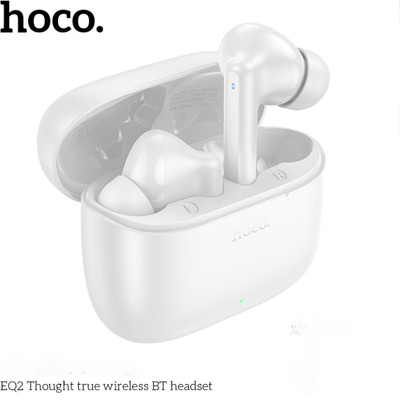 HOCO EQ2 Earbud with 35H Playtime, 13mm Driver, Noise Cancelling & Powerful Bass Bluetooth(White, True Wireless)