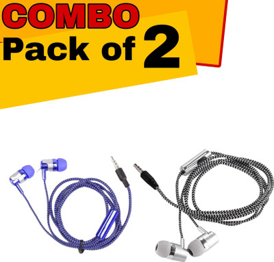 GB Technologies premium quality earphone Wired(White, Blue, In the Ear)