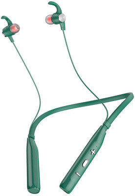 Techobucks Down Price Wireless in Ear Gaming Gym Thumping Beat Sound Neckband Bluetooth Gaming(Green, On the Ear)
