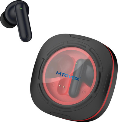mtovox MTX-303 TWS Earbuds | 3D Sound | ENC | 120H Backup | Transparent Case Bluetooth(Black, In the Ear)