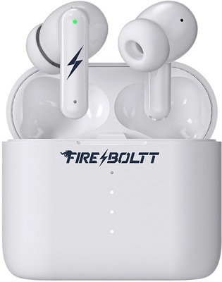Fire-Boltt Antares Earbuds- BT, Ear Sensor, 10 min Charge, 40 ms Low Latency, Dual Pairing Bluetooth(White, True Wireless)