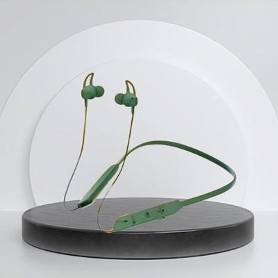 Clairbell BT Max Bluetooth Neckband Lightweight, Wireless Noise Cancellation with Mic O479 Bluetooth(Green, In the Ear)