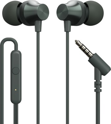 Portronics Conch Beat A in Ear Wired Earphones with Mic,3.5mm Audio Jack,Anti Tangle Wire Wired Headset(Grey, In the Ear)