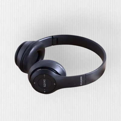 AIZINA Pro-Level Bluetooth Gaming Headset with Foldable Design and Mic_Q4 Bluetooth & Wired(Black, On the Ear)