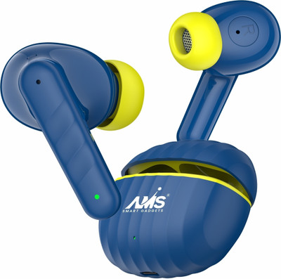 AMS Bullets Max TWS Earbuds with 45 HRS Playtime,(40db ENC), Bluetooth v5.3 Bluetooth(Blue, Yellow, True Wireless)