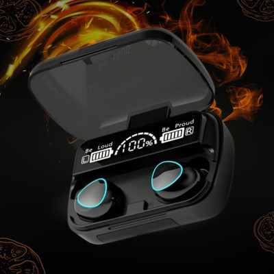 SKYPHR S10 Wireless Earbuds TWS 5.1 Dual LED Digital Display Ear Earphones M10-161 Bluetooth(Black, In the Ear)