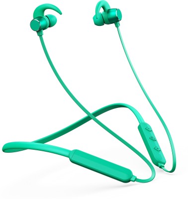Qeikim Hot selling Sports Wireless Headset With Mic Deep Bass ANC Magnet Earphone Bluetooth Gaming Headset(Green, In the Ear)