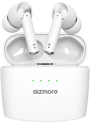 Gizmore ELITE 852 ANC with 36dB Type-C Fast Charging TWS, Upto 50hrs Playtime Bluetooth Headset(White, In the Ear)