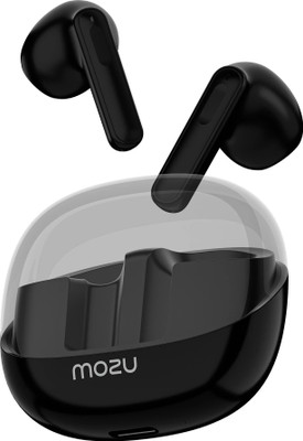 Mozu Flexibuds Klear with ENC,Mems Mic,Game Mode,Low Latency Transparent earbuds Bluetooth(Black, True Wireless)
