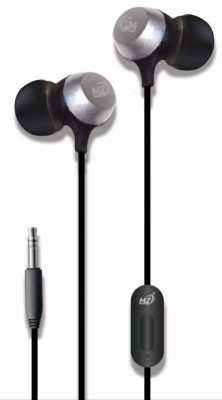 SANNO WORLD MZ silver earphone 3.5mm jack Wired earphones with a stylish design, 1.2meter Wired Headset(Silver , black, In the Ear)