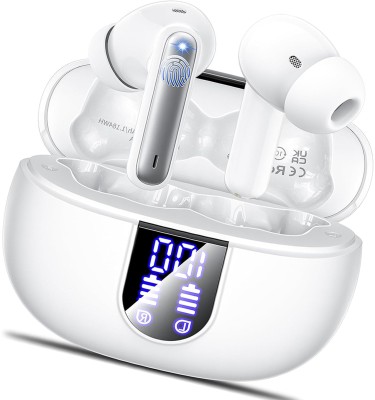 Chaebol 2024 NEW LATEST LED Digital Display Earphone gaming tws Earbuds V5.3 Bluetooth Gaming(White, True Wireless)