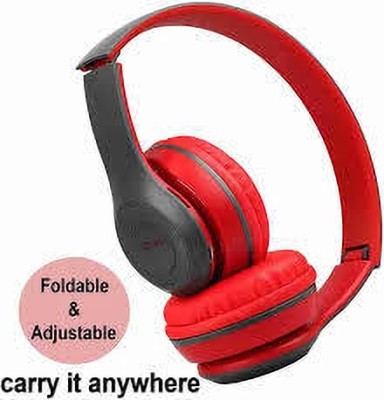 YAROH P47_VP40_Bluetooth Wireless Headphone with Mic High Bass Clear Sound Bluetooth without Mic(Black, On the Ear)