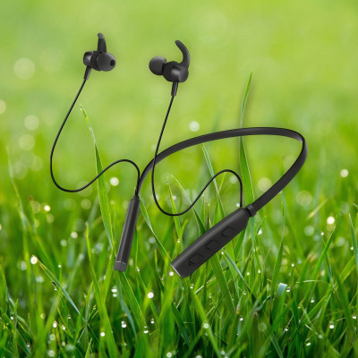 GPQ STORE Rokerz 235 Pro Wireless Bluetooth Neckband(0.4232 Bluetooth(Black, In the Ear)