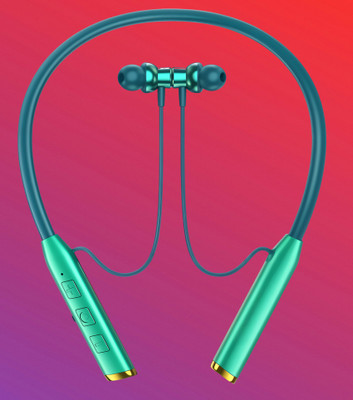 MR.NOBODY N80 Vibration Alert 48 Hours Playtime Cancellation Waterproof Neckband E33 Bluetooth(Green, In the Ear)