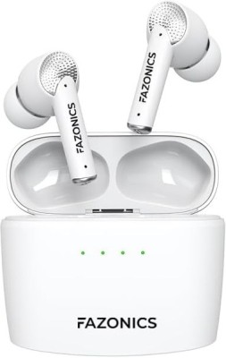 FAZONICS Quickpods X20 38 dB Active Noise Cancellation 13mm Drivers 50 Hrs Playback Bluetooth Headset(White, True Wireless)