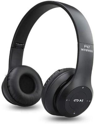 P47 WIRELESS Wireless Bluetooth Bluetooth Gaming(Black, On the Ear)