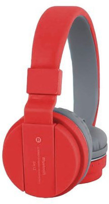 REEPUD Foldable On-Ear Wireless Stereo Headphones Bluetooth(Red, On the Ear)