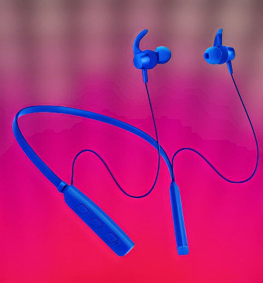 GPQ STORE Rokerz 235 Pro Wireless Bluetooth Neckband(0B.75 Bluetooth(Blue, In the Ear)