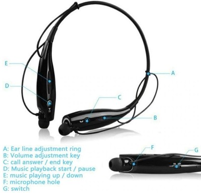 GUGGU TEJ_459S_HBS 730 Neck Band Bluetooth Headset Bluetooth Headset(Multicolor, In the Ear)