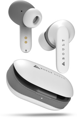 Boult Audio AirBass Y1 TWS Earbuds, 40H Playtime, Fast Charging, Pro+ Calling, Type C, IPX5 Water Resistant, Bluetooth v5.1, Voice Assistant Bluetooth Headset(White, True Wireless)