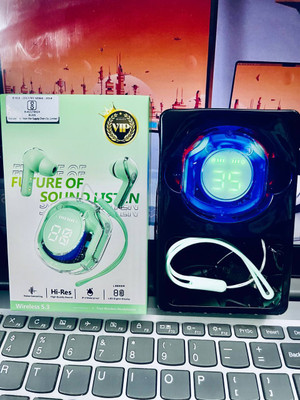 NPU Smart New Design Led UltraPods 2 Buds With Charging Case_NP114 Bluetooth(Green, True Wireless)
