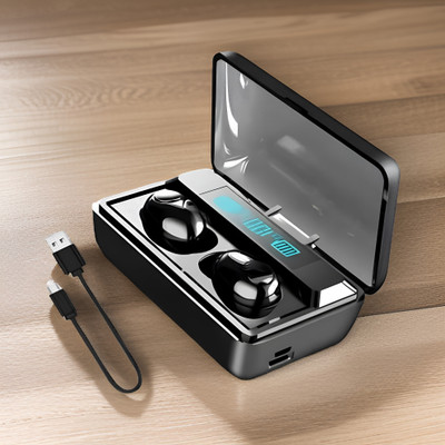 GUGGU T8 True Wireless Earbuds: IPX5, Digital Display Charging Case, HD & Mic vp53 Bluetooth(Black, In the Ear)