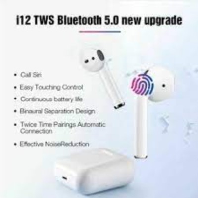 ROXIN TWS i12 Bluetooth Wireless Earbuds Headset Touch sensor headphone R69 Bluetooth Headset(White, In the Ear)