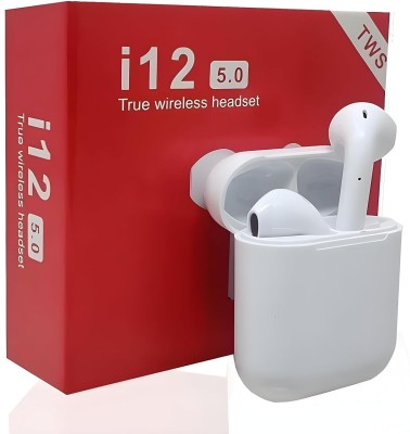 vidhya virat i 12 Bluetooth Earbuds - Wireless,Noise-Cancelling,Ergonomic Design Bluetooth(White, In the Ear)